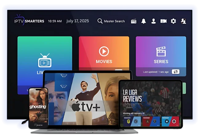 Interface IPTV Smarters Pro — streaming TV en France